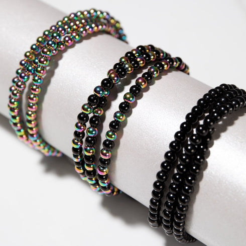 Dreifaltigkeit | Einhorn Silber x Weiß | Dreireihiges Armband
